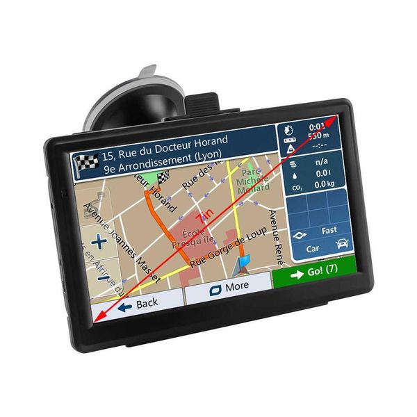 7 HD сенсорная экрана Car GPS Navigation System Bluetooth-совместимая последняя карта FM 8G 256 м для автомобильных аксессуаров RV Truck253o