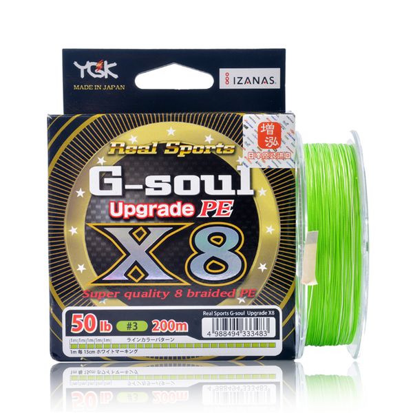 Braid Line YGK Original G SOUL X8 Upgrade Fishing 150M 200M Super Strong 8 fili multifilamento PE line Japan 14LB 16LB 60LB 230807