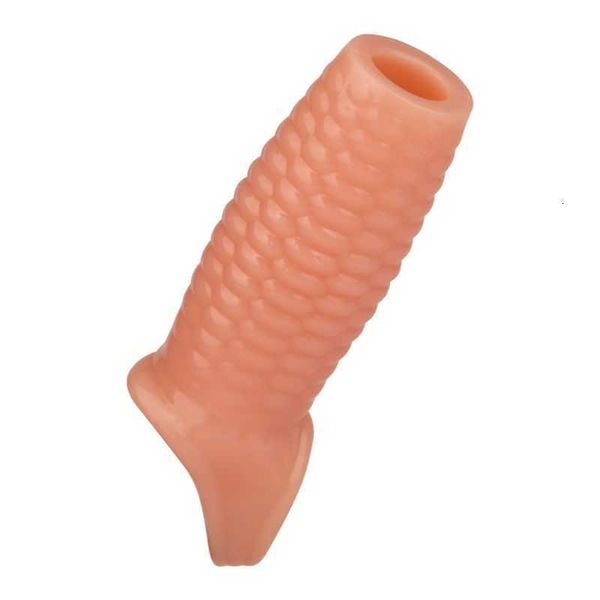 Massagegerät Silikon Penis Sleeve Extender Wiederverwendbar Vergrößern Dildo Enhancer Ärmel für Erwachsene Intime Penisringe