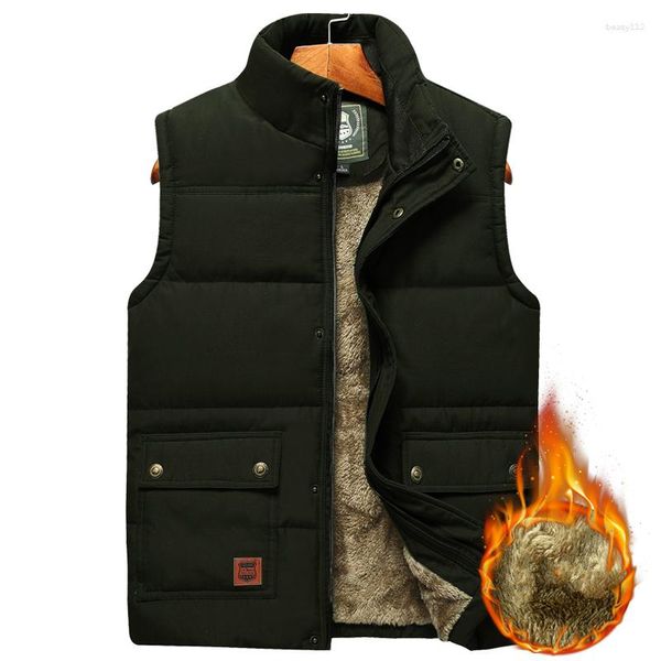 Gilet da uomo Abbigliamento di grandi dimensioni Gilet invernale Giacche Cappotto senza maniche 2023 Pelliccia Moda Grande 8xl Maschile Gilet caldo Pile Uomo