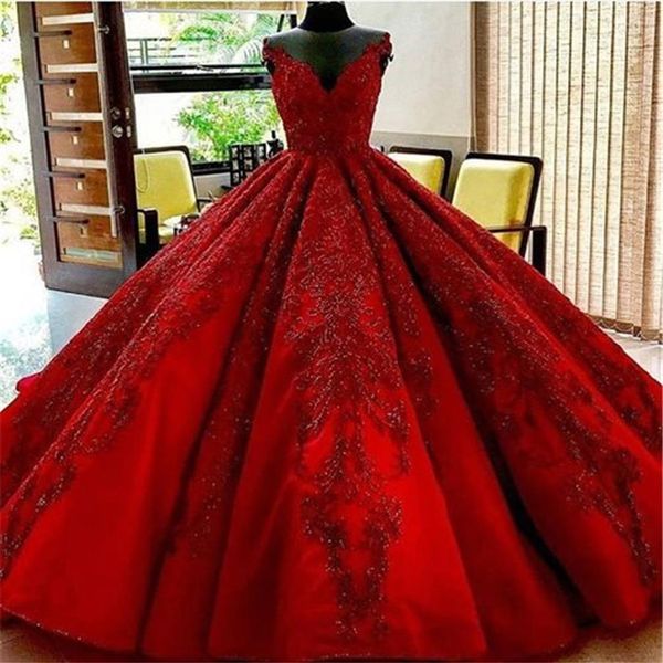 Abiti da quinceanera lunghi fino al pavimento Abiti da sera Abiti da sera glamour Abito da ballo in pizzo con applicazioni di perline Festa da sera Sweet 16 P223u