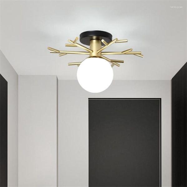 Deckenleuchten, goldenes Geweih, Gang, Luxus-Eingangsbeleuchtung, Lampe, Badezimmer, Garderobe, Schlafzimmer, Flur, Art-Deco-E27-Lampen