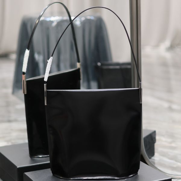 Высококачественная модная сумка подмышки черного цвета, сумка через плечо-хобо, зеркальное качество, натуральная кожа, роскошный кошелек с ручкой, вечерняя сумка трех типов для женщин с коробкой