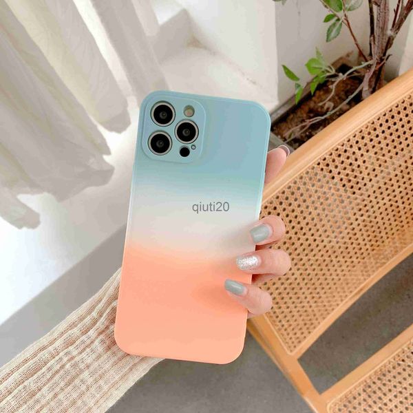 Casos de telefone celular Casos de silicone para iPhone 11 11Pro 11ProMax 12 12Pro Max Magic Color Gradient Mobile Phone Case Proteção Back Cover x0807