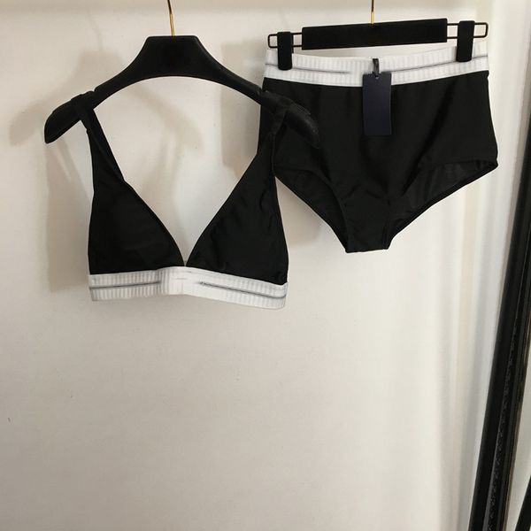 Seksi bras mayo kadın tasarımcısı bikini set moda örgü desen mayolar iki parça yüzme giyim