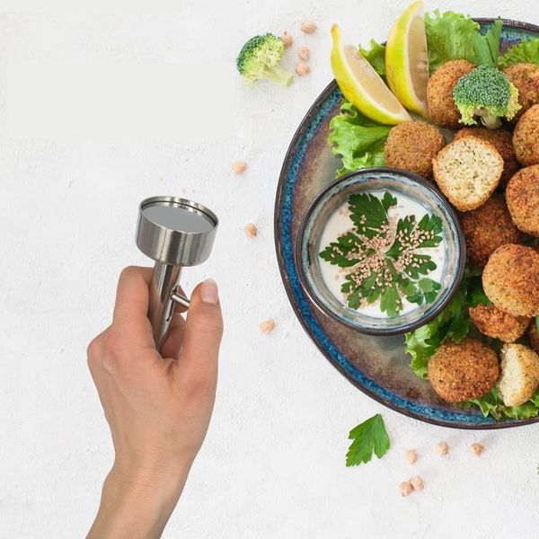 Sacos de armazenamento Máquina de almôndegas de aço inoxidável Fabricante de falafel multifuncional antiaderente Ferramenta de barra de cozinha Pal Pressing Gadgets