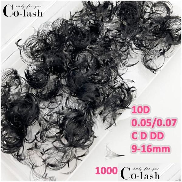 Другое домашний сад вентиляторы ложно, вентиляторы 10D Lose Tleoble Lashes Promade Enserash Thin Sharp Base Russian Premade Silk Indi DHQ91