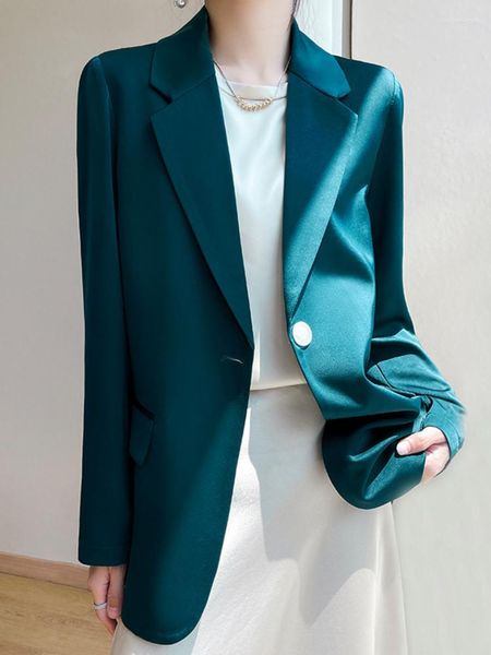 Abiti da donna Blazer 2023 Primavera Autunno Moda coreana Maniche lunghe Ufficio Business Design Senso Cappotti Giacca elegante Top