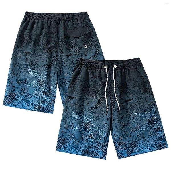 Maillots de bain pour hommes Maillots de bain pour hommes Doublure en maille Shorts de bain Conseil Été Plage Bleu Court Hommes Cool