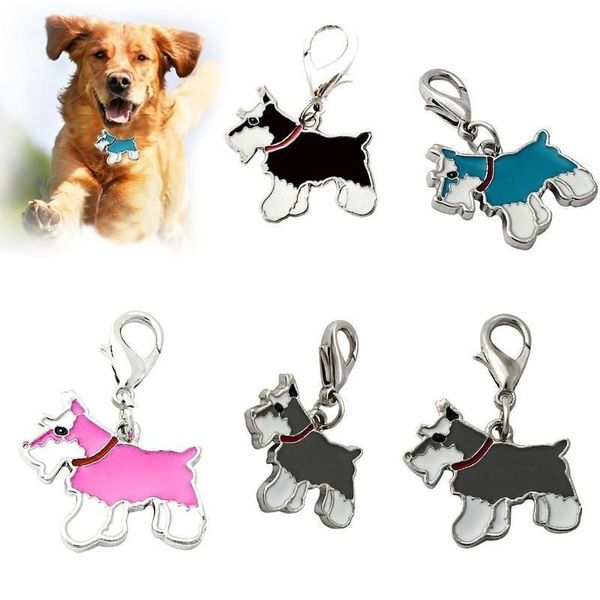 Bonecas de pelúcia colar coleira de cachorrinho tag disco disco Pet ID acessórios pingente de metal 230807