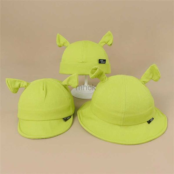 Adereços Gorro Chapéu Chapéu Shrek Chapéu de Festa Engraçado Festa Fofo Fotografia Meninas Rapazes Dia das Bruxas Monstro Verde Chapéu de Balde de Algodão Skullies HKD230807