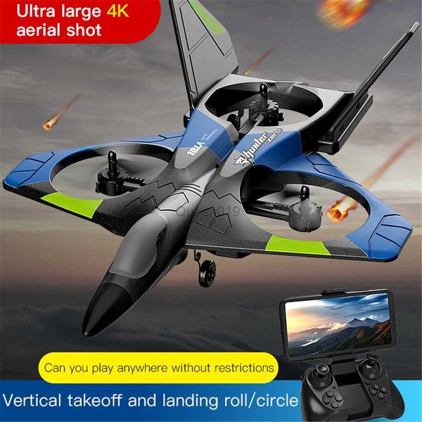 Novo V27 Planador de Combate Superdimensionado Uma Chave Return Espuma Drones 4K HD Veículo Aéreo Meninos Brinquedos HKD230807