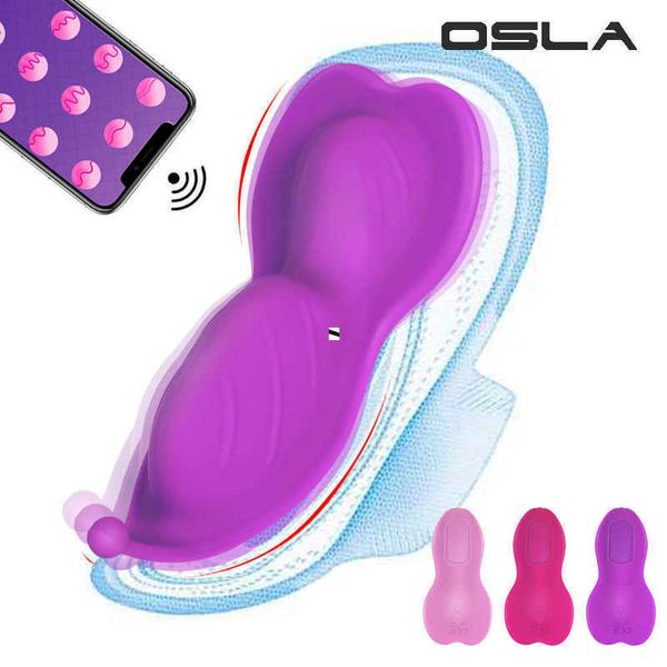 Masajeador Invisible para adultos, clítoris Sexual, aplicación inalámbrica, Control remoto, mariposa, vibrador portátil para bragas, mujer