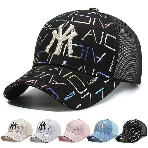 Nuova estate traspirante donna uomo berretti da baseball donna uomo stampa geometrica maglia snapback cappelli berretto per donna uomo cappello camionista gorras