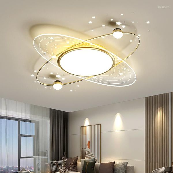 Deckenleuchten Design Sternenhimmel Moderne LED für Wohnzimmer Schlafzimmer Dekoration Zuhause Gold/Schwarz Lampe Hardware Acryl