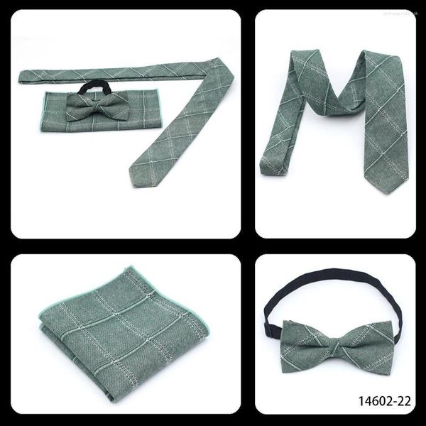 Fliege LYL 6 cm Luxus Grün Cowboy Krawatte Taschentuch Bowtie Hochzeit Anzüge Set Männer Zubehör Groomsman Geburtstagsgeschenk für Gentleman