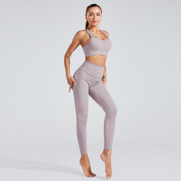 Aktive Sets Naked-Feel Yoga Set Leggings Frauen Fitness Anzug Für Kleidung Hohe Taille Gym Workout Sportswear Sport Kleidung