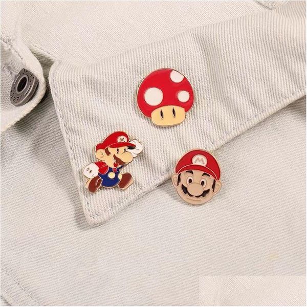 Alfinetes Broches Bonitos Filmes Jogos Alfinetes de Esmalte Duro Coletar Broche de Desenho Animado de Metal Mochila Chapéu Bolsa Colar Lapela Emblemas Moda Feminina Je Dhac1