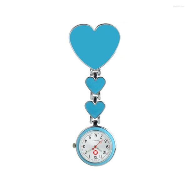 Orologi da taschino 2 pezzi Studente Bambini Orologio al quarzo solido Medici Clip-on Appeso risvolto Decor Regali di compleanno per feste