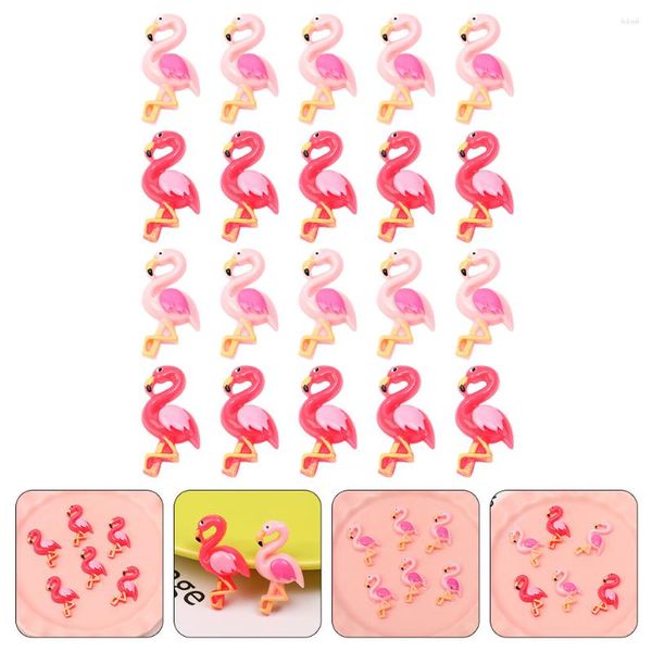 Depolama Şişeleri 40 PCS Flamingo Aksesuarları Telefon Kapak DIY El Sanatları Tedarik Saç aksesuarları Hücre Reçine Süsleme Kabuğu Dainty Jewelry