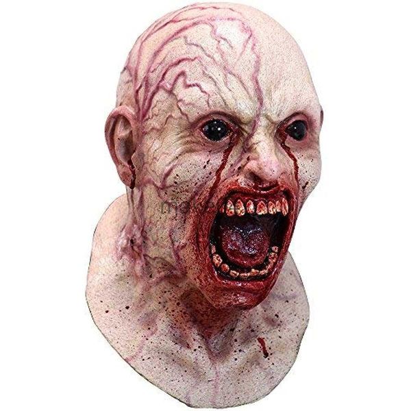 Maschere per feste Costume di Halloween Cosplay Spaventoso Vampiro Full Face Skull Mask Film horror Zombie Alien Infected Latex Headgear J230807