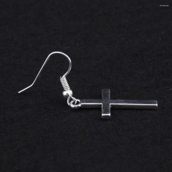 Orecchini a cerchio 1 paio Retro Metal Punk Cross Girls Lady Eardrop Ciondolo elegante