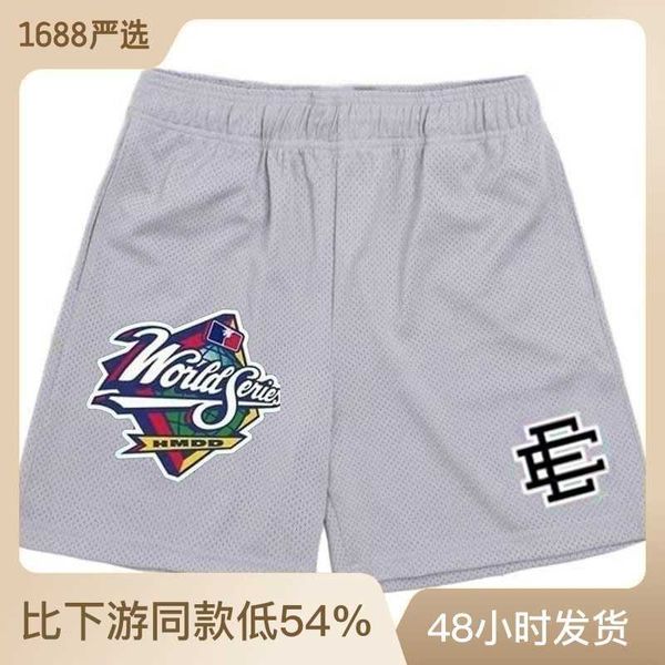 Американские модные бренды пара шорт фитнес -брюки сетчатой ​​сетки на четверть квартал пляжные баскетбольные брюки женщины thinqjq9