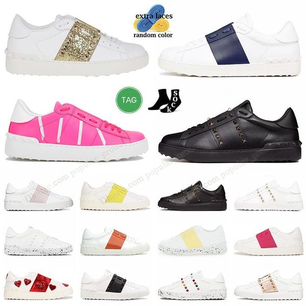 Kırmızı dipshoes ünlü Sevgililer Ayakkabı Sevgililer Sneakers Siyah Beyaz Donanma Pembe Çıplak Mavi Altın Loafers Deri Çiviler Rivetler Günlük Elbise 24