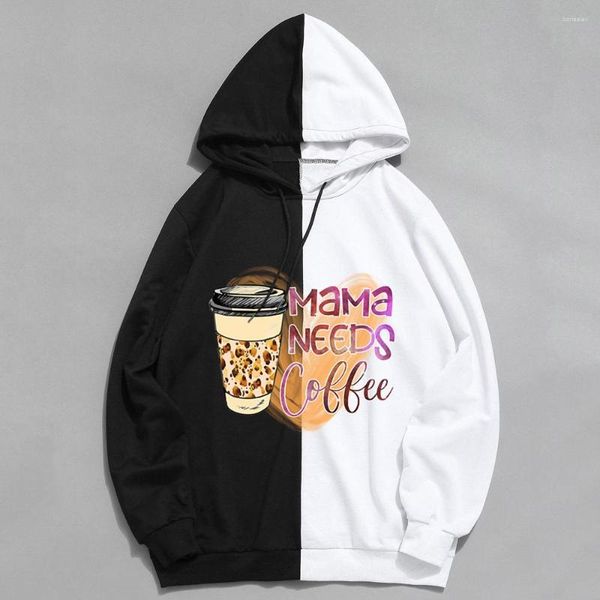 Männer Hoodies Mama braucht Kaffee Hoodie Getränke Liebhaber Männer Street Style Sweatshirt Fleece Mantel warme Frauen GJC Streetwear Kleidung