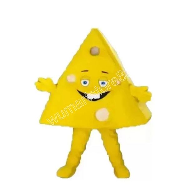 New Cartoon Triangle Cheese Mascot Costumes Halloween Christmas Event Costumi di ruolo Giochi di ruolo Abito in pelliccia Costume