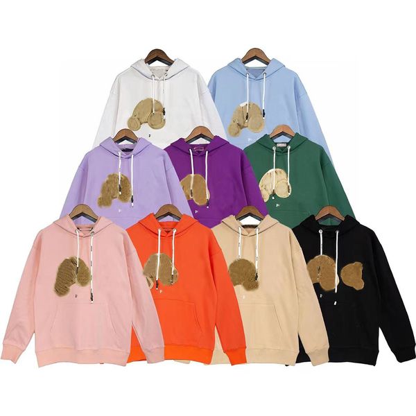 Erkek Hoodies Sweatshirts Erkek Hoodie Kadın Palmiye Tasarımcısı Kapüşonlu Kazak En İyi Bahar Sokak Giyim Erkek Kadın Moda Moda Ayı Baskı Kith Sport Yıldız Hoodie White