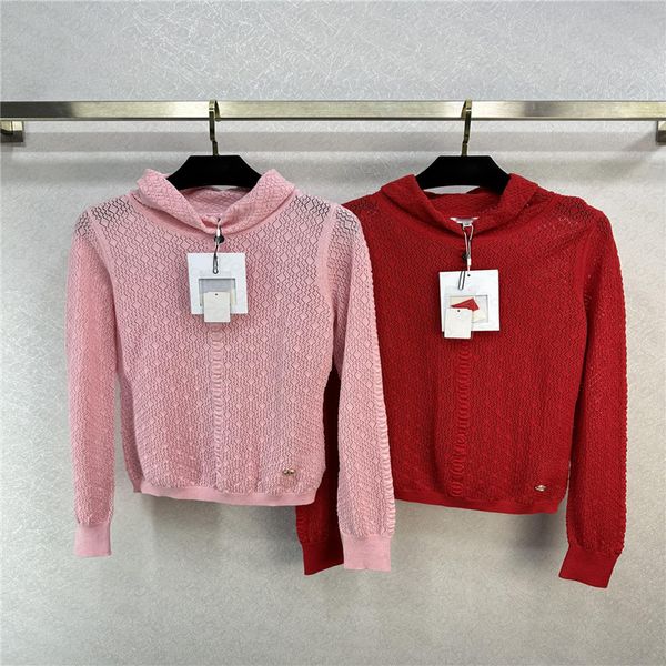 2023 Maglioni da donna Maglieria Top di design con sfilata Sfilata Designer di marca Crop Top Slim Camicia con motivo a rombi Elasticità di fascia alta Pullover di lana Capispalla Maglieria