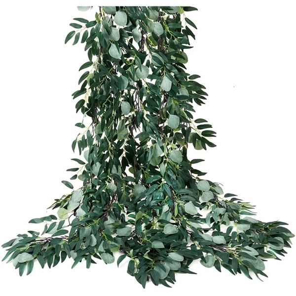 Faux Floral Greenery 5 Packungen 5 41ft Weidengirlande Künstliche Ranken Eukalyptus Fake Hängepflanze für Hochzeitsfeier 230804