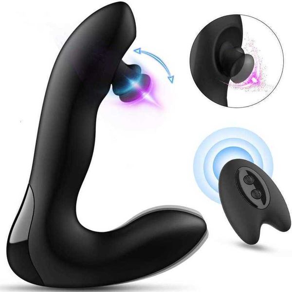 Vibratore con plug anale per prostata telecomandato per uomo con simulazione di stampa con dito Erotismo per adulti