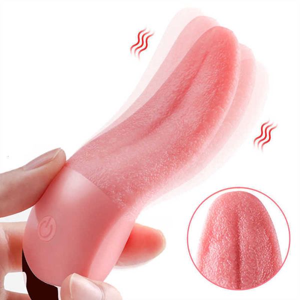 Massagegerät, realistischer Zungenleck-Vibrator für Frauen, Klitoris-Stimulation, Blowjob, weiblicher Orgasmus, Maschine für Erwachsene, 18 cm