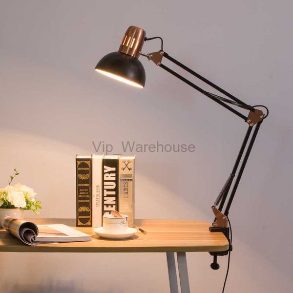 LED-Studio-Schreibtischlampe Vintage tragbare Lampen mit Klemme Buch Lesen Falten Schreiben Studie Leuchte für Nagel-Maniküre-Tisch HKD230807