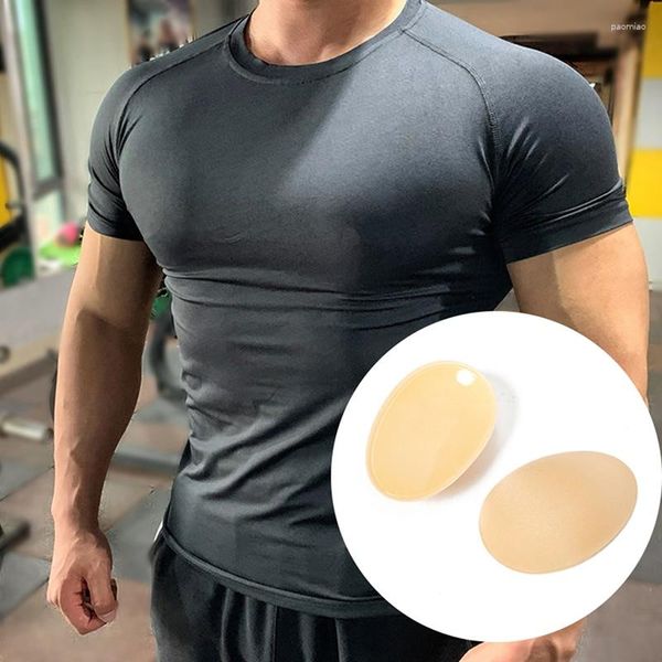 Modeladores corporais masculinos reutilizáveis de espuma autoadesiva adesivos de almofada de silicone aumentam o músculo do peito modelador macio masculino