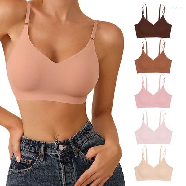 Reggiseni Reggiseno senza ferretto Intimo sportivo da donna di grandi dimensioni Bella schiena Push Up Sling Vest stile Yoga senza cuciture da donna