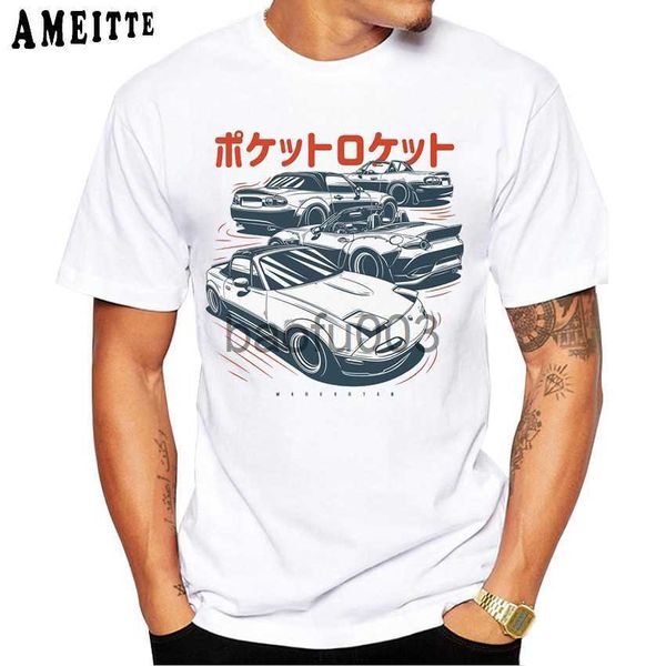 T-shirt da uomo New Summer Fashion Uomo manica corta MX5 Generazioni Car Print T-Shirt Hip Hop Cool Boy White Tops Hipster Cool Male Casual Tees J230807