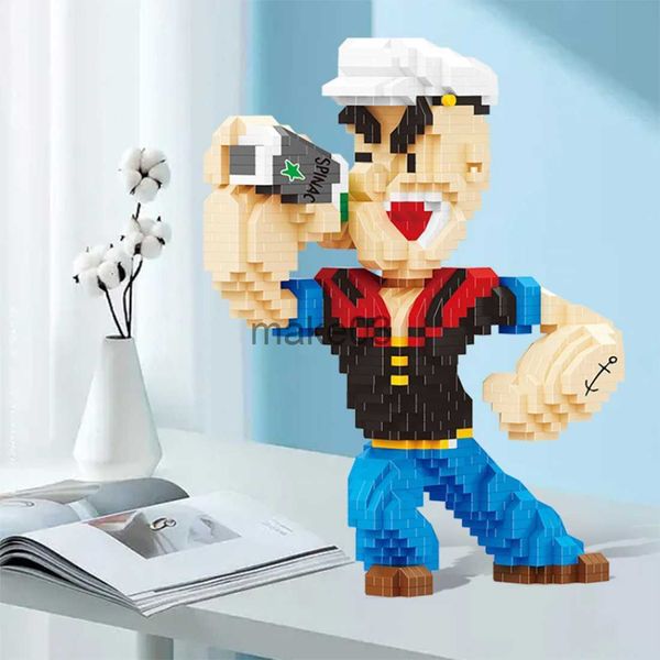 Architettura/casa fai-da-te Nano blocchi e micro blocchi Set di mini mattoncini fai-da-te perfetto per creare una figura classica di marinaio Regalo di compleanno ideale per bambini J230807