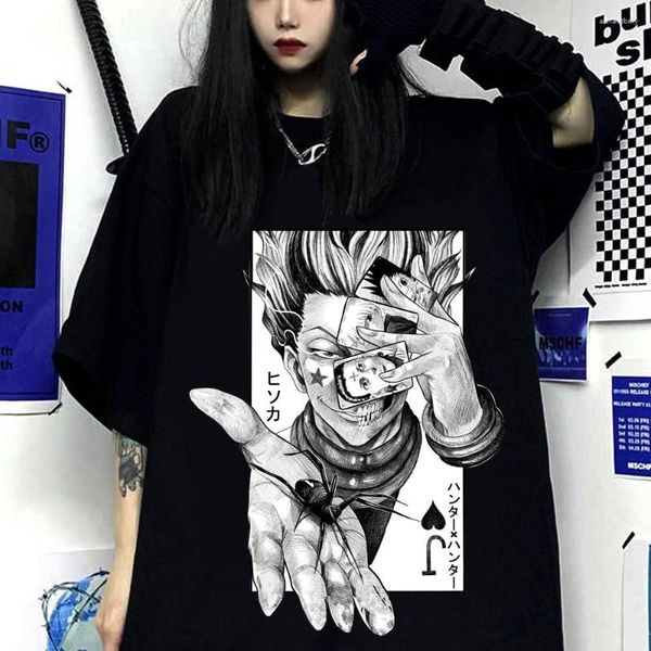 Erkekler Tişörtleri X T-Shirt Kadın Erkekler Pamuk Tees Üstler Hip Hop Harajuku Komik Anime Hisoka Sokak Giyim Kısa Kol