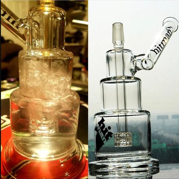 7,3 pollici Hitman Mini Small Glass Water Bong Water Pipe Heady Glass Oil Rigs 14mm Joint Narghilè Heady Dab Rigs