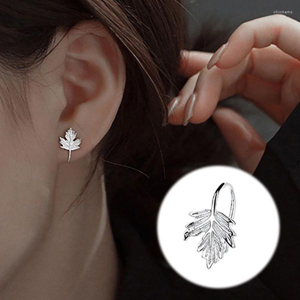 Orecchini schienali semplici auricolari autunnali orecchie non trafilate clip color argento senza buco gioielli di tendenza femminile EF053