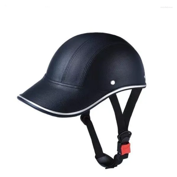 Motorradhelme Helm für Frauen Fahrrad Herren Open Face Halbhelm Erwachsene Ausrüstung Fahrrad Roller Baseballkappe Stil UV-Schutzhut