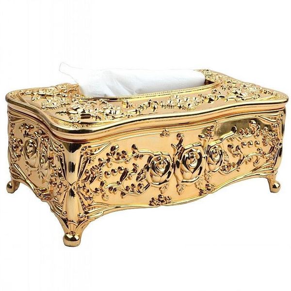 Scatola di fazzoletti in acrilico stile europeo di lusso KTV Fazzoletto Porta carta igienica Accessori da tavola Scatole impermeabili intere 232f237F