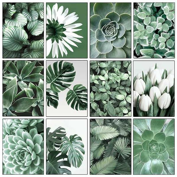 Çin Ürünleri 5d DIY Elmas Boyama Yeşil Bitki Mozaik Nakış Yaprak Çiçek Çapraz Dikiş Duvar Sanatı Ev Taze Oturma Odası Dekorasyon