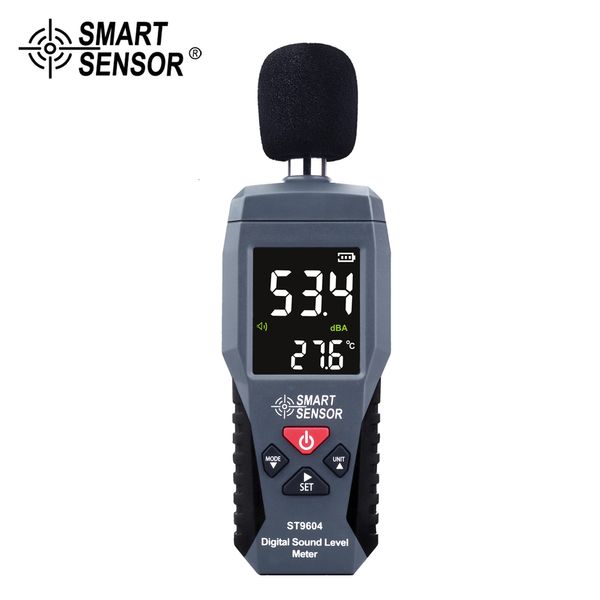 Medidores de ruído Medidor de nível de som digital Medidor de ruído 30130dB dB Decibel Detector Testador de áudio Metro DiagnosticTool Smart Sensor ST9604 230804