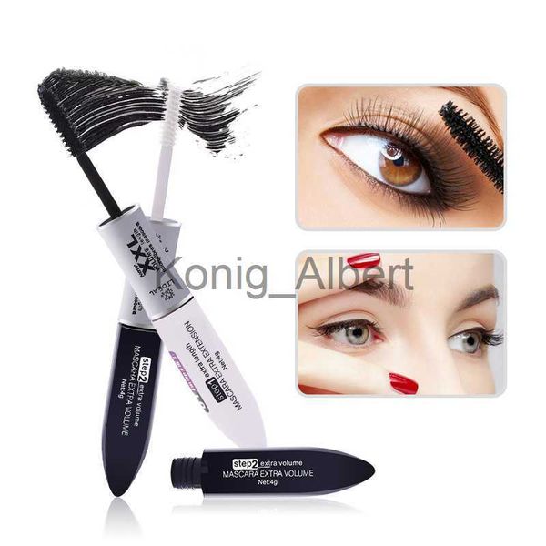 Mascara Neue Mode Doppelseitige Mascara Weiß Schwarz Faser Wasserdicht Natürliche Dicke Verlängerung Wimpern Enhancer Günstige Maquillage Femme x0807