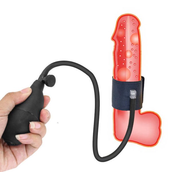 Massagegerät, männlich, aufblasbarer Verriegelungsring, erhöht die Erektionszeit, verstellbarer Analplug, schnell, für Erwachsene, Fetisch-Shop