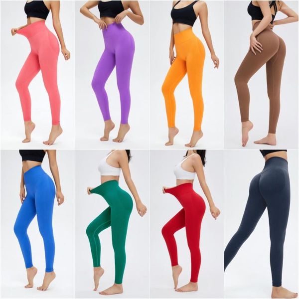 Aktive Hosen Hochwertige Leggings Frau Gym Lycra Yoga Tragen Nahtlose Strumpfhosen Push-up Fitness Laufhose Training und Übung